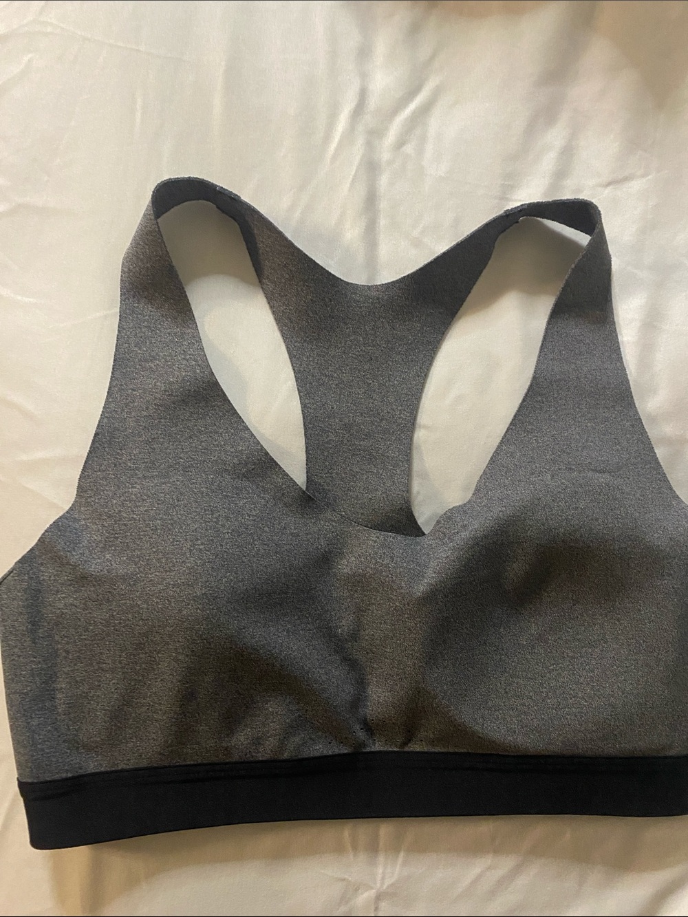 all in motion Gray Racerback Sports Bra with Black Band Size M